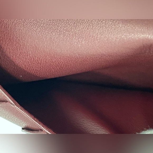 Cartier Bordeaux Silver Hardware Kisslock Coin Pouch Flap Wallet - Picture 10 of 10